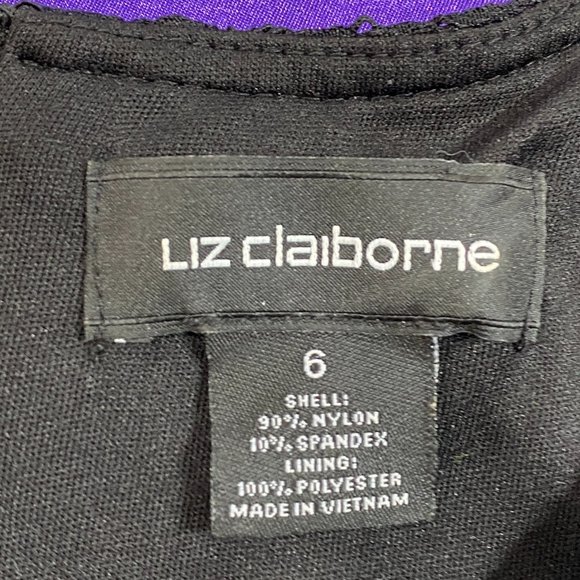 πLiz Claiborne Beautiful Midi Lace Dress with long Lace Sleeves - Picture 12 of 13